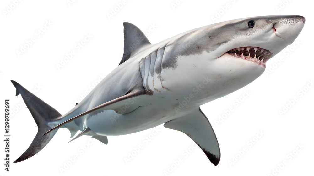 Naklejka premium Shark. PNG. Generative Ai.