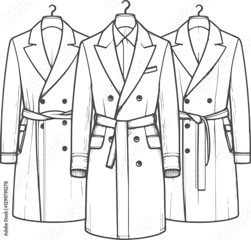 vector illustration of a jacket
