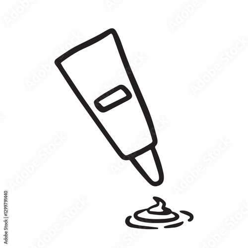 Skincare tube doodle - Cleancers Exfoliants Serums essences Toner moisturizers Sunscreen