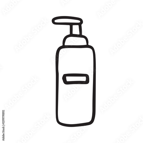 Skincare bottle pump doodle - Cleancers Exfoliants Serums essences Toner moisturizers Sunscreen