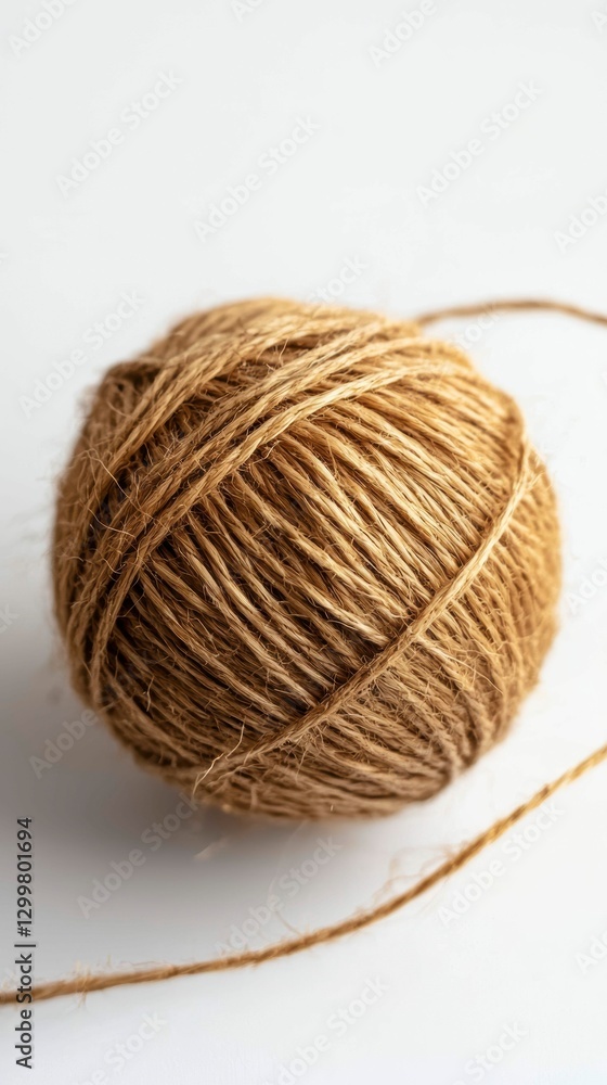 Ball of Twine Simple Rustic Jute Cord Fiber Material Close Up Craft Supply Texture Detail Winding Ball of Twine Simple Rustic Jute Cord Fiber Material Close Up Craft Supply Texture Detail Winding