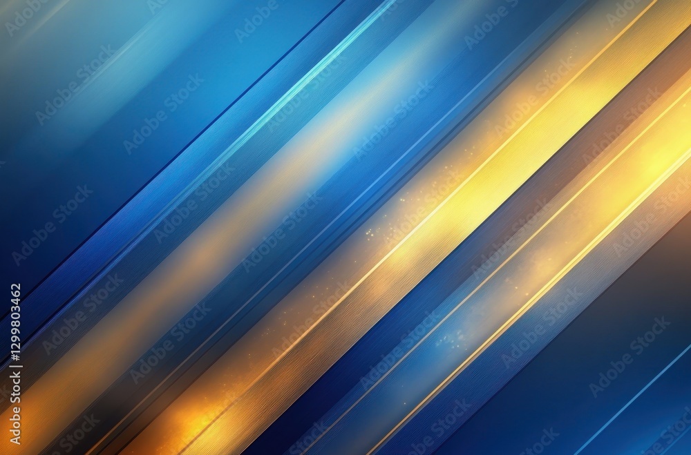 Fototapeta premium Vibrant Abstract Background with Blue and Gold Diagonal Lines Creating a Dynamic and Energetic Visual for Creative Projects and Design Applications