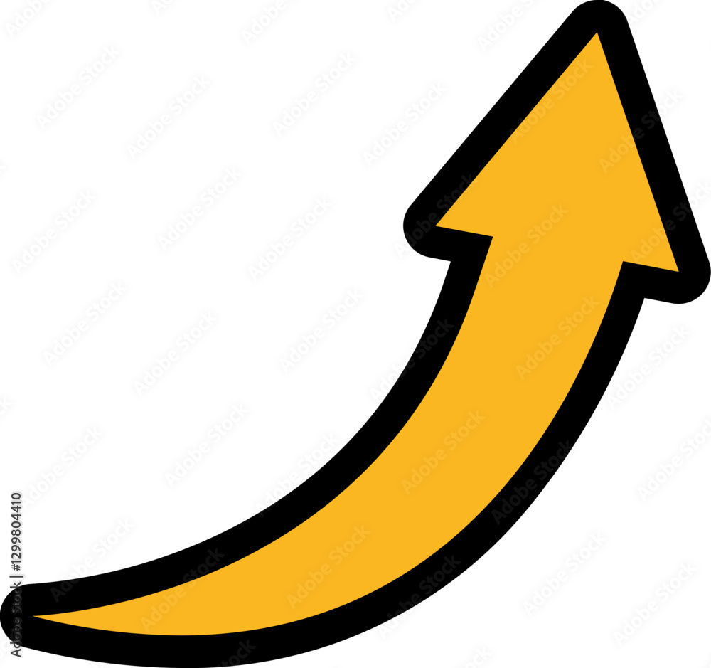 vector illustration of a yellow arrow vector illustration of a yellow arrow