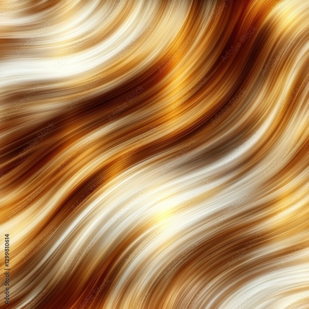 Abstract illustration for backgrounds or textures of flowing golden and white lines Abstract illustration for backgrounds or textures of flowing golden and white lines
