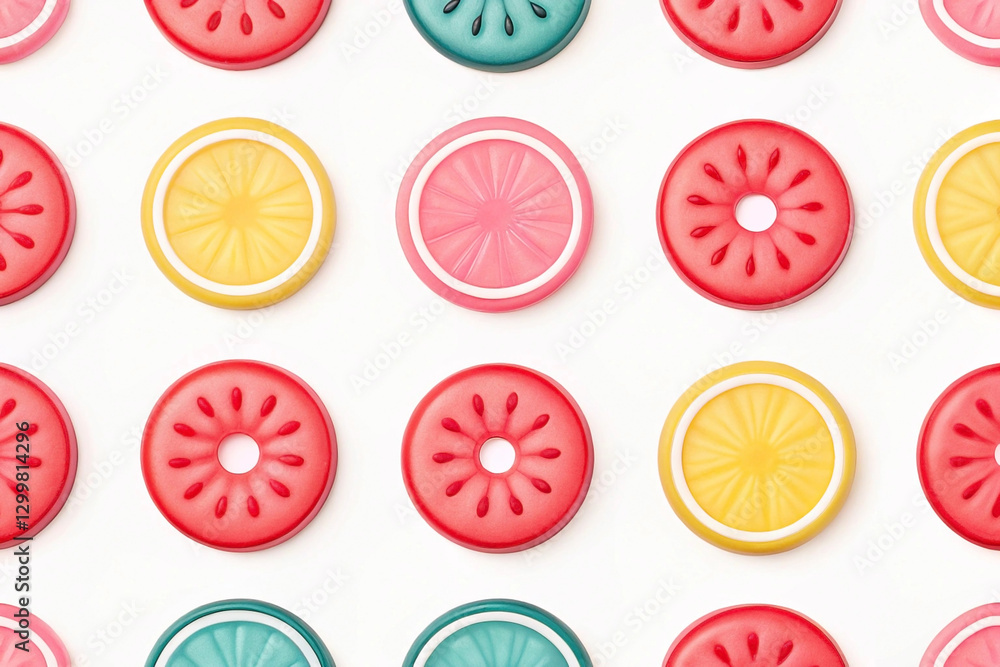 Colorful fruit slices pattern background. Colorful fruit slices pattern background.