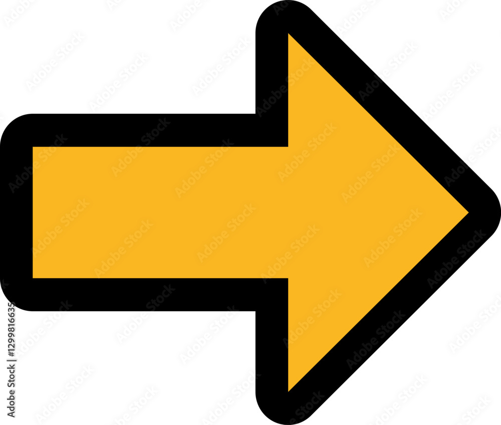 vector illustration of a yellow arrow vector illustration of a yellow arrow