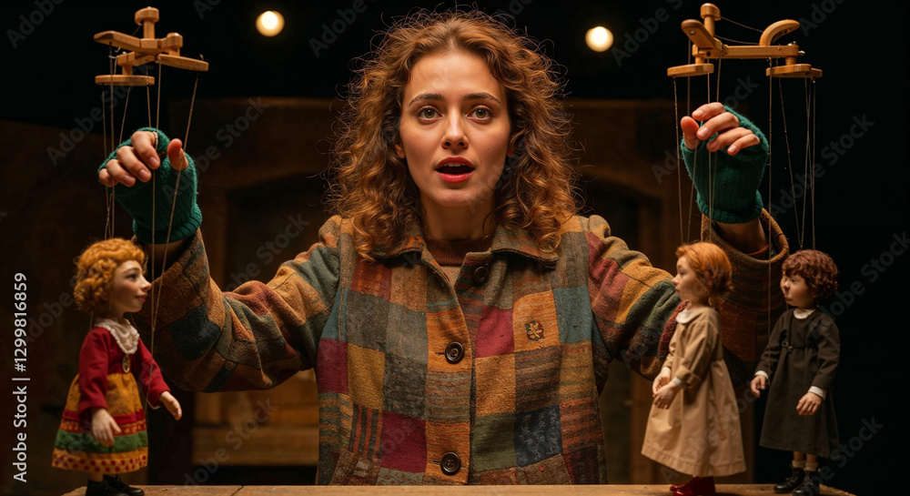 Obraz premium A Captivating Tale of Puppetry and Emotion