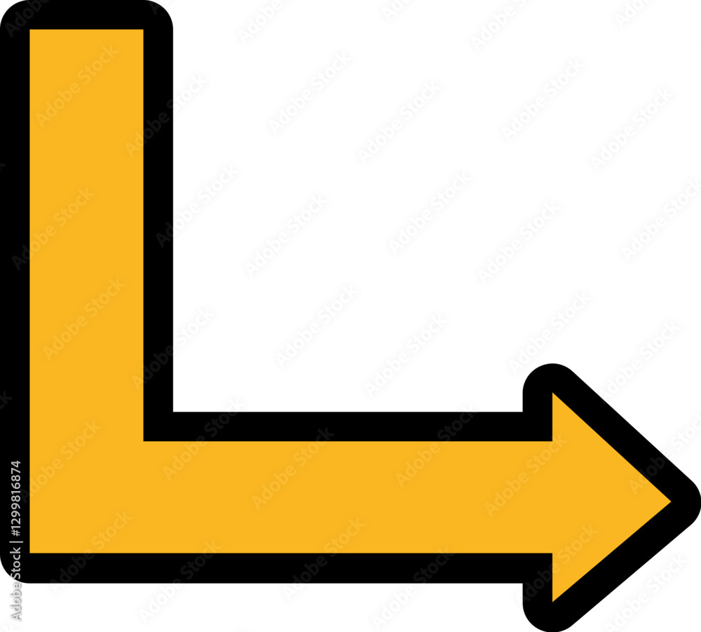vector illustration of a yellow arrow vector illustration of a yellow arrow