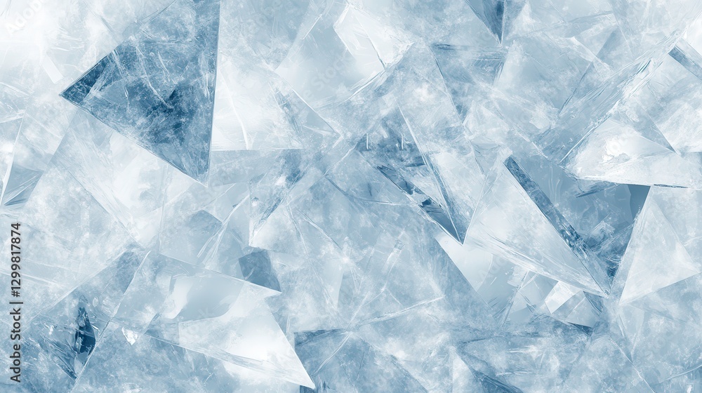 Obraz premium Macro Ice Reflections Creating Crystal Patterns