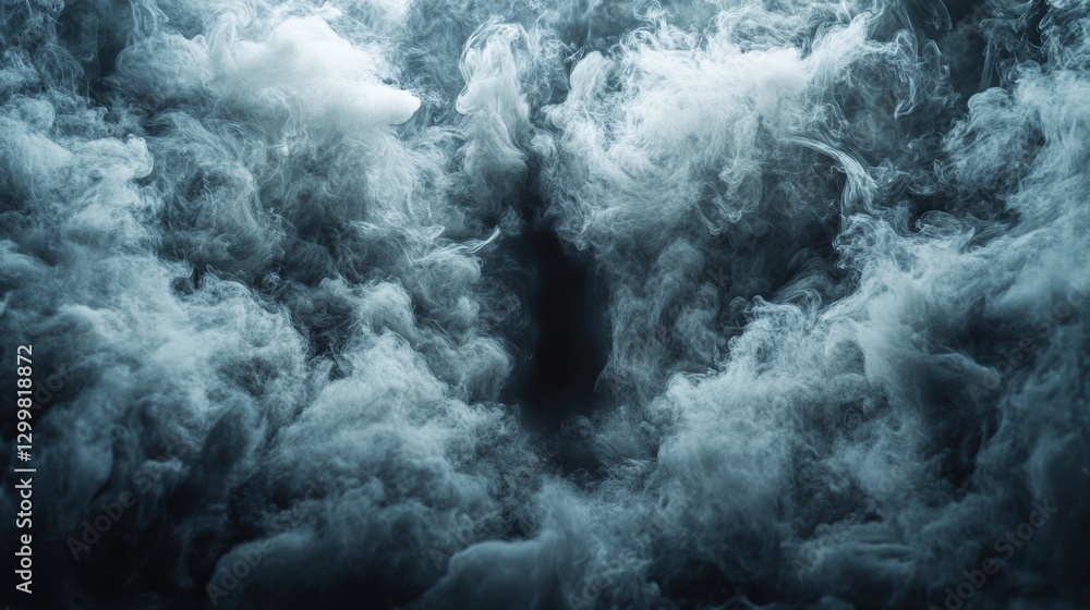 Ethereal Smoke Swirls in Dark Background Creating Mysterious Atmosphere Ethereal Smoke Swirls in Dark Background Creating Mysterious Atmosphere