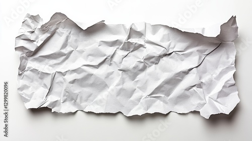 Textured crumpled white paper with interesting shadow and light patterns