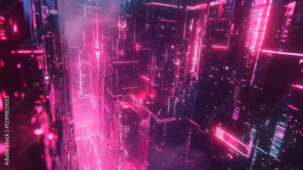 Neon Cityscape: A Futuristic Digital Metropolis Neon Cityscape: A Futuristic Digital Metropolis