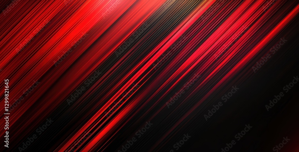 Fototapeta premium Vibrant Red and Black Abstract Background with Diagonal Lines Emphasizing Motion and Energy, Ideal for Creative Projects and Digital Media Use