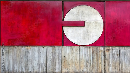 Abstract Red Panel Circular Logo Design