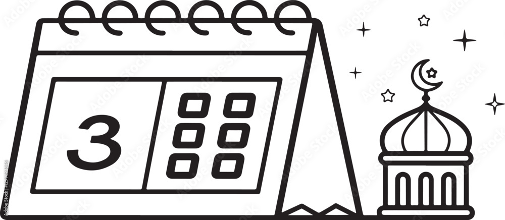 Isolated black ramadan calendar icon Vector, black ramadan calendar Silhouette,black ramadan calendar icon set, black ramadan calendar for logo,color black ramadan calendar Vector illustration, Vector Isolated black ramadan calendar icon Vector, black ramadan calendar Silhouette,black ramadan calendar icon set, black ramadan calendar for logo,color black ramadan calendar Vector illustration, Vector