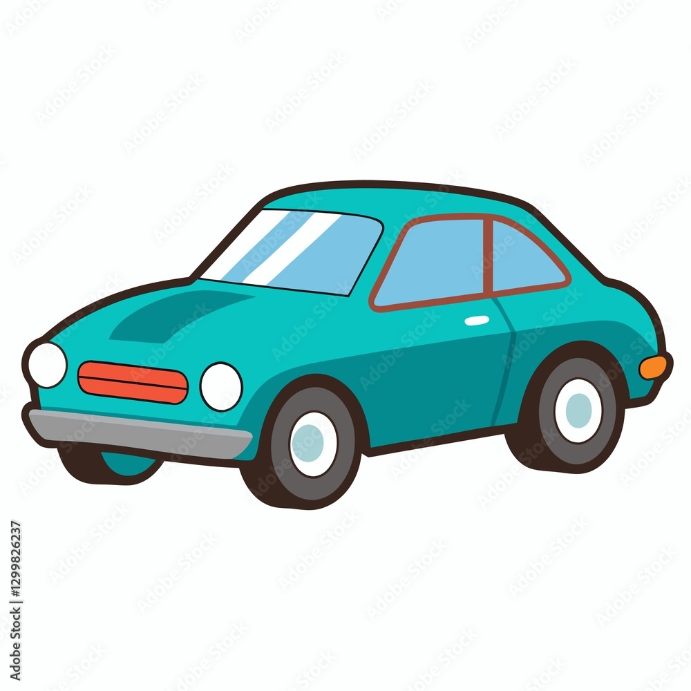 Fototapeta premium retro car isolated on white background
