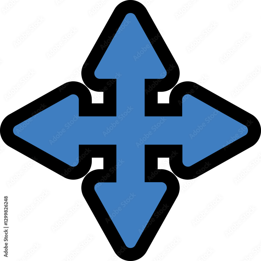 Obraz premium blauer Pfeil mit schwarzem Rand