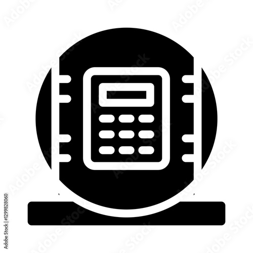 Icon Calculation App With Style Glyph