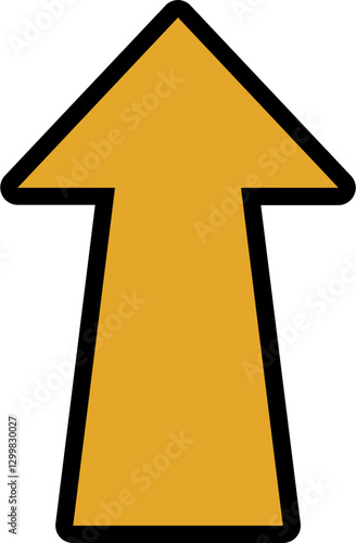 vector illustration of a yellow arrow