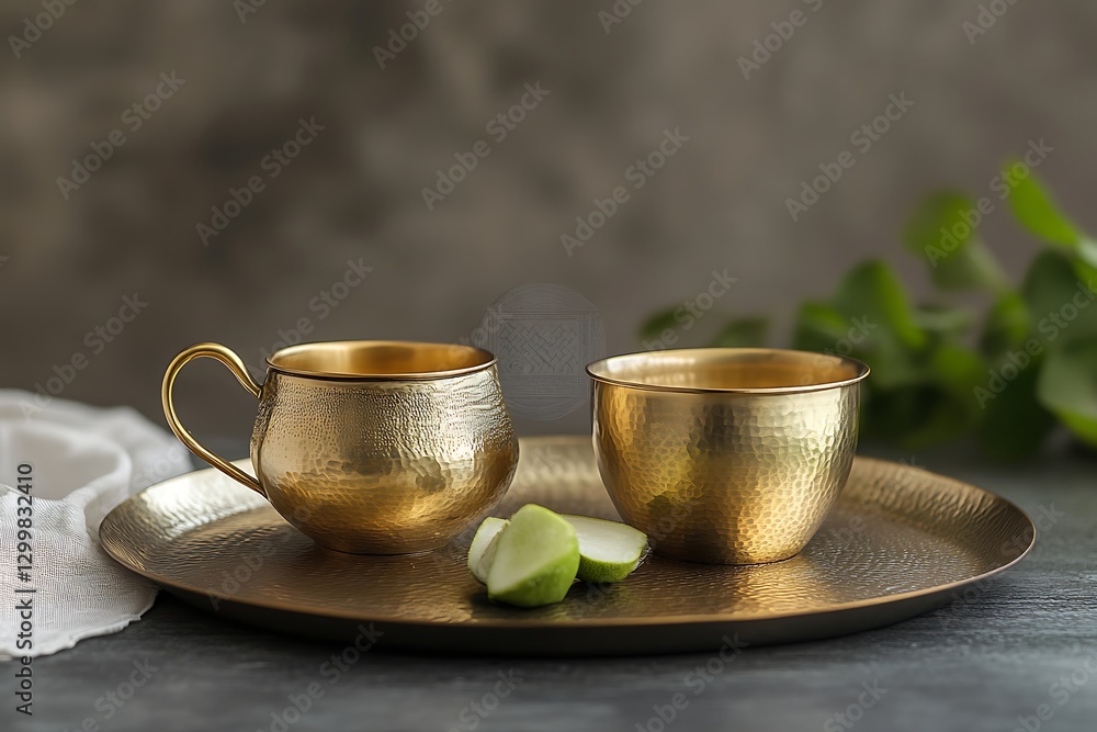 Golden Copper Cups Set - Exquisite Drinkware Golden Copper Cups Set - Exquisite Drinkware