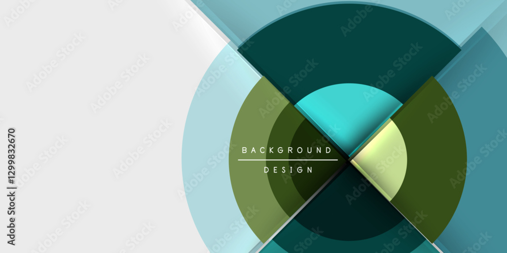 Circle and semi circle geometric background. Vector Illustration For Wallpaper, Banner, Background, Card, Book Illustration, landing page
