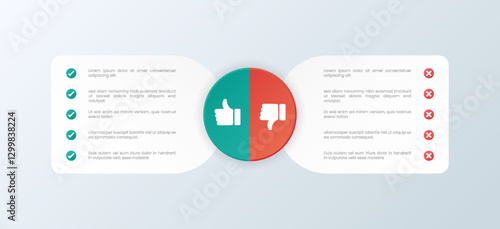 Dos and don'ts infographic. Comparison Infographic Design Template