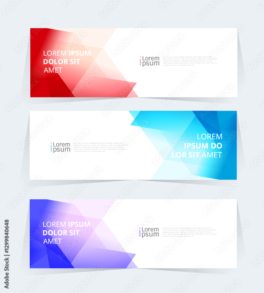Fototapeta premium Geometric banner design with Vector presentation template.