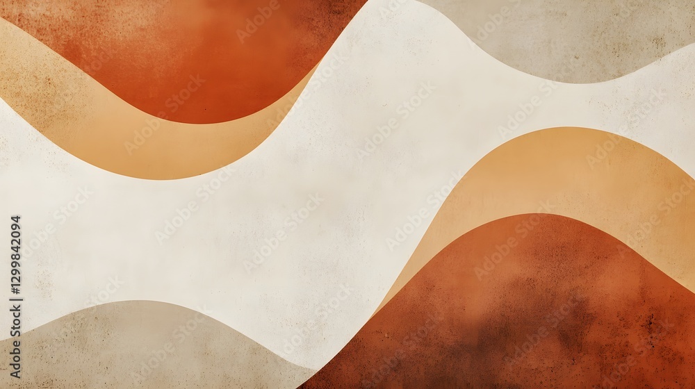 Earth toned curved overlapping layers creating a decorative abstract composition Earth toned curved overlapping layers creating a decorative abstract composition