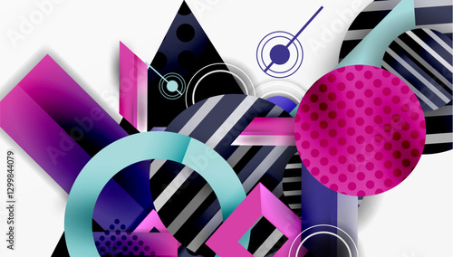 Dynamic complex geometric abstract background