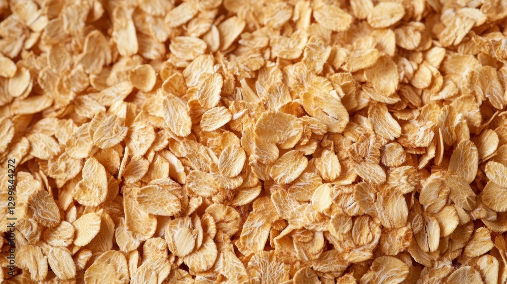 Close-Up of Golden Oat Flakes on a Textured Background Close-Up of Golden Oat Flakes on a Textured Background