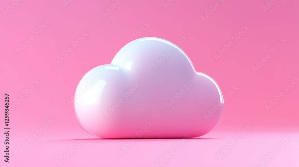 Soft Pink Cloud on a Pink Background for Creative Projects Soft Pink Cloud on a Pink Background for Creative Projects