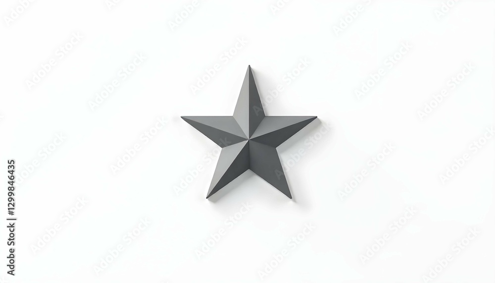 Fototapeta premium silver star on black background