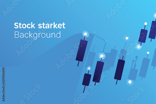 Create a minimalist stock market background featuring glowing lines and nodes representing price fluctuations.  Emphasize clean lines and a dark color palette.