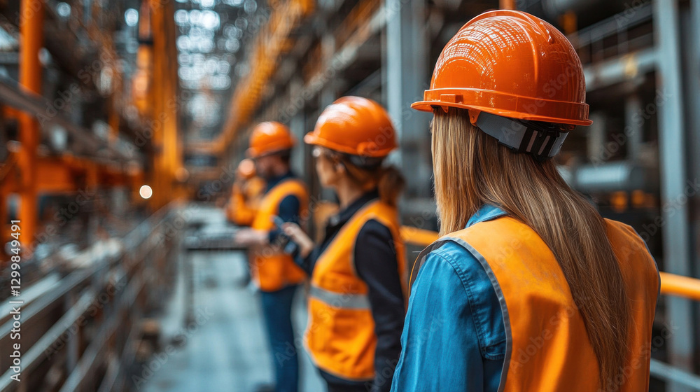 Diverse team of engineers on-site, examining bridge construction, using surveying equipment, analyzing real-time project metrics Diverse team of engineers on-site, examining bridge construction, using surveying equipment, analyzing real-time project metrics