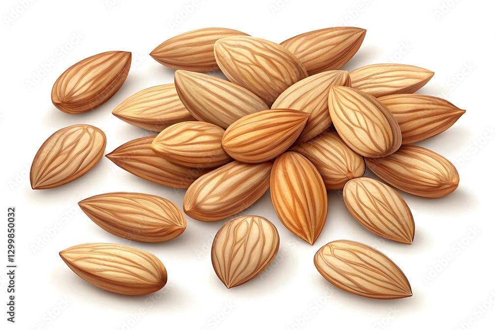 Obraz premium Delicious Almonds High-Resolution Image of Roasted Almonds