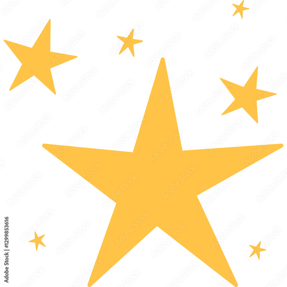 Hand drawn Gold Sparkling star ornament Hand drawn Gold Sparkling star ornament