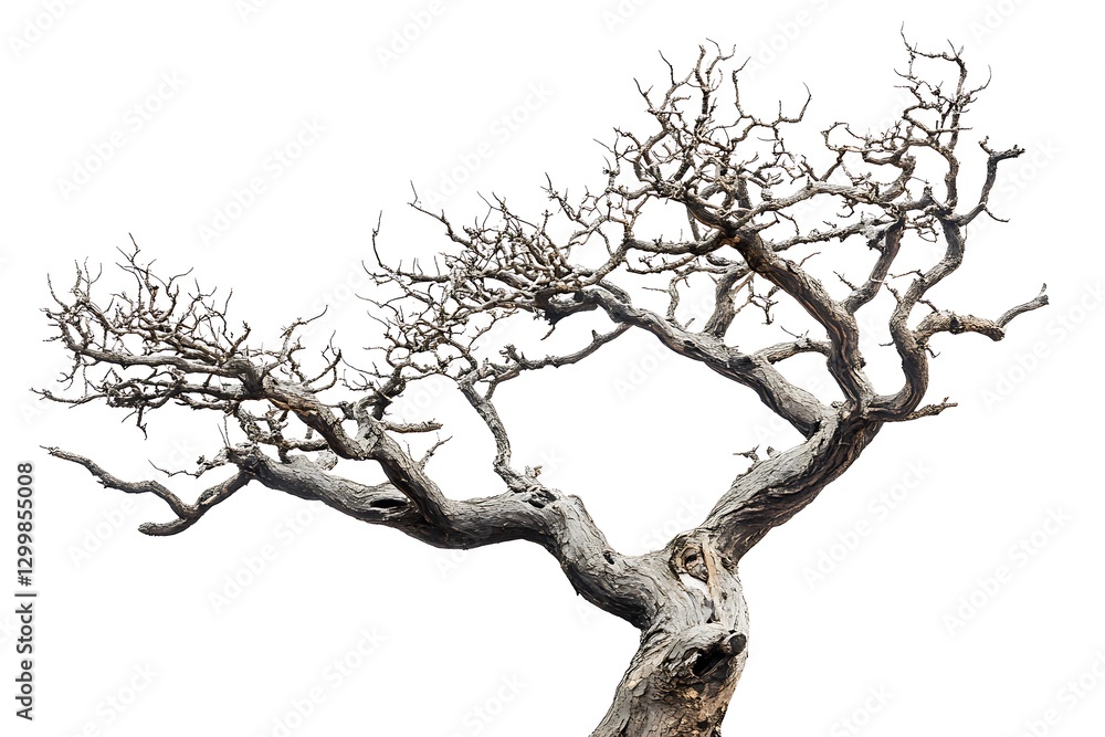 Fototapeta premium a white tree isolated on a white background.