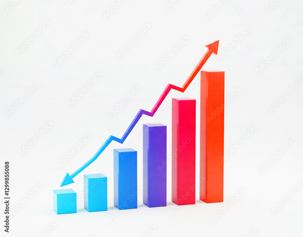 Business Growth 3D Bar Chart,Success and Progress Chart,Economic Growth Data Illustration Business Growth 3D Bar Chart,Success and Progress Chart,Economic Growth Data Illustration