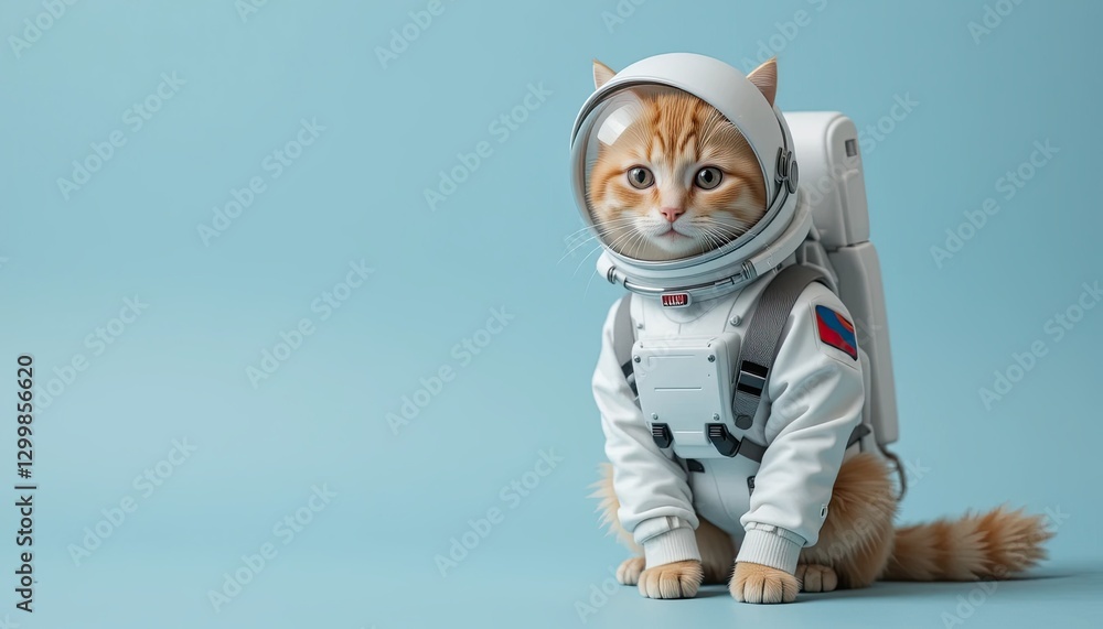 Astronaut cat adventure space cgi art whimsical close-up fun Astronaut cat adventure space cgi art whimsical close-up fun
