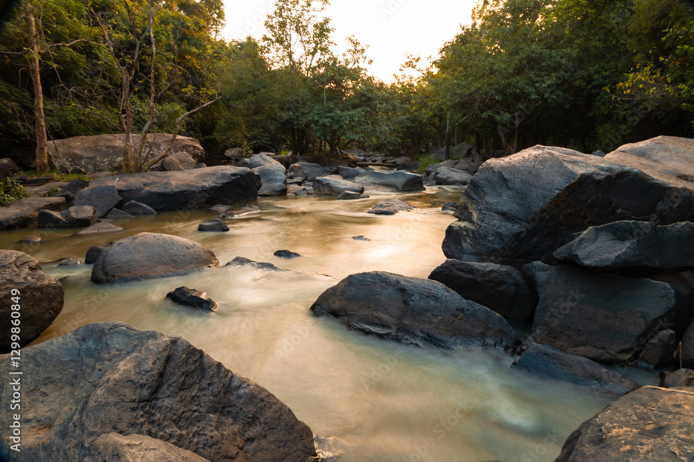 Tat Ton Waterfall is a beautiful waterfall located in Tat Ton National Park, Mueang District, Chaiyaphum. It has water all year round and is 6 meters high and 50 meters wide Tat Ton Waterfall is a beautiful waterfall located in Tat Ton National Park, Mueang District, Chaiyaphum. It has water all year round and is 6 meters high and 50 meters wide