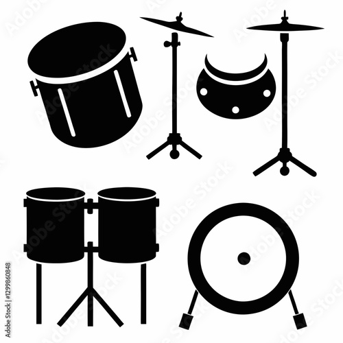 drum kit isolated on white