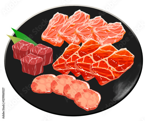 焼肉_カルビ_イラスト