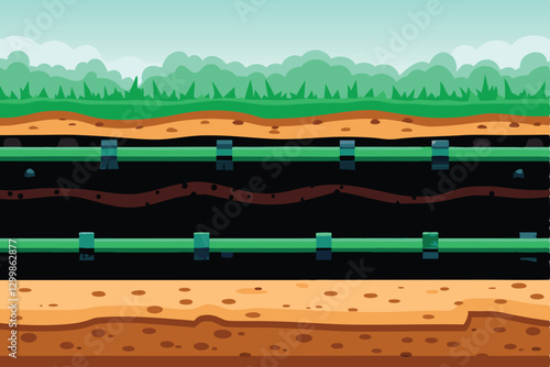 Illustrate a detailed cross-section of soil layers, revealing the C horizon, showcasing bedrock and parent material.  Include clear labels.