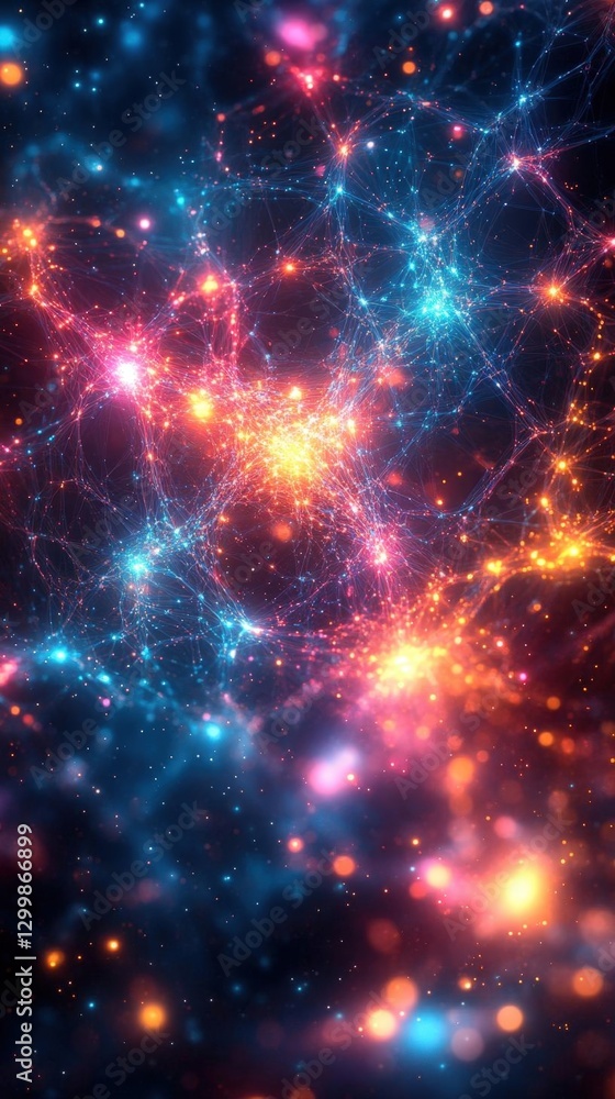 Obraz premium Colorful Abstract Cosmic Nebula