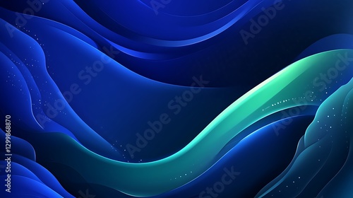 Blue Waves Abstract