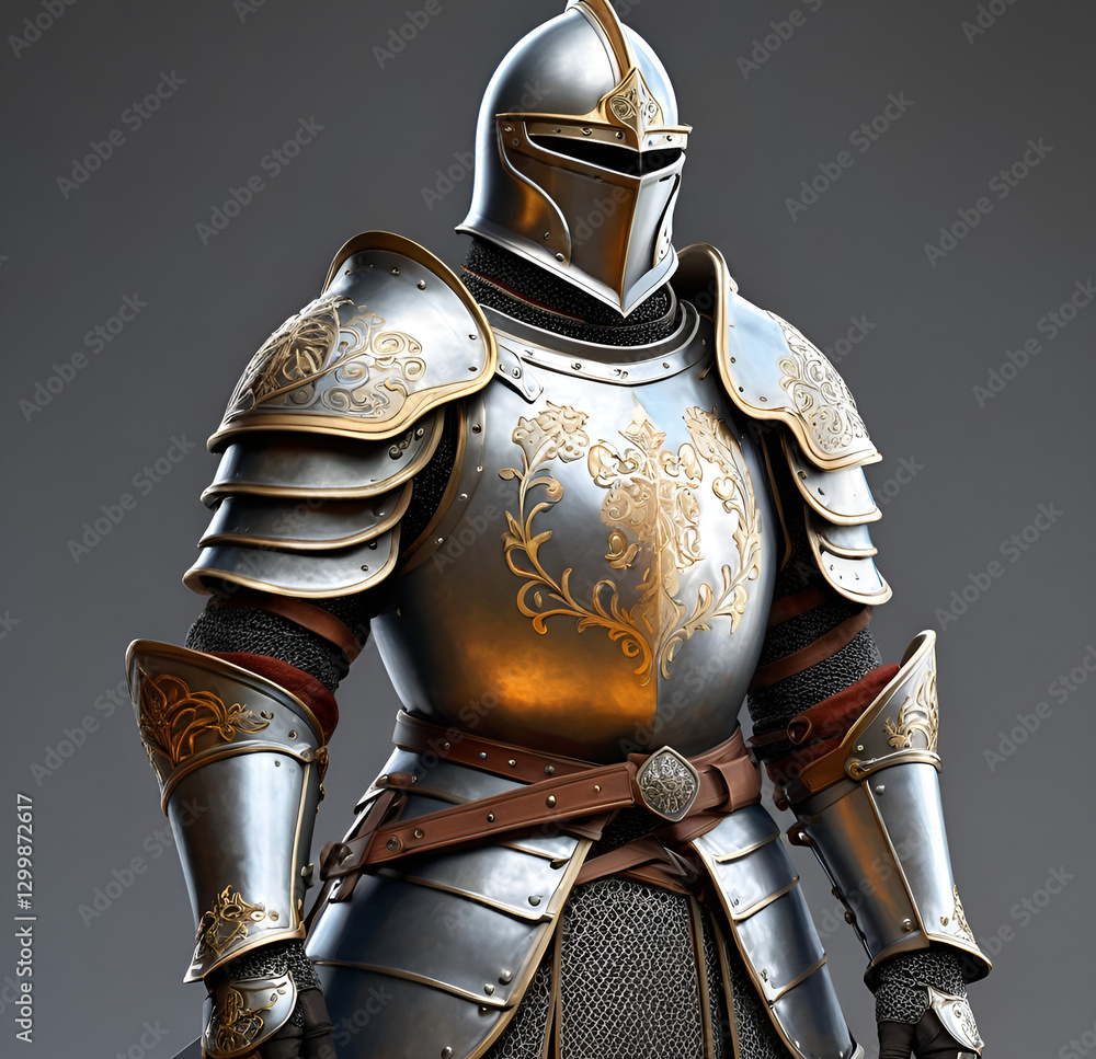 Fototapeta premium medieval knight in armour