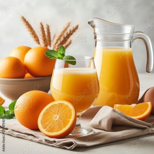 glass of fresh orange juice