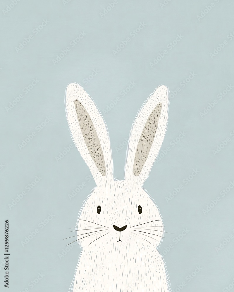 Obraz premium polar bear flat illustration minimal modern drawing