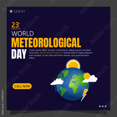 World Meteorological Day is celebrated annually on March 23rd to recognize the importance of meteorology in weather forecasting, climate monitoring, and disaster prevention.