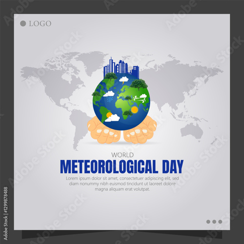 World Meteorological Day is celebrated annually on March 23rd to recognize the importance of meteorology in weather forecasting, climate monitoring, and disaster prevention.